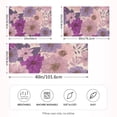 thumbnail image 4 of Retro Flowers Leaves in Lavender and Pink Satin Pillowcase Envelope Design Pillow Covers 1 Pack Queen Size 20" x 30", 4 of 9