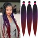 thumbnail image 1 of Pelo trenzado preestirado FAYETA Ombre de 28 pulgadas, 3 paquetes, 1 of 6