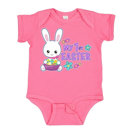 

Inktastic My 1st Easter with Bunny and Easter Basket Gift Baby Girl Bodysuit