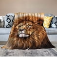 thumbnail image 2 of HENGT   Lion Love Print Super Soft Throw Blanket for Bed Couch Lightweight Travelling Camping Throw Size for Kids Adults All Season, 2 of 6