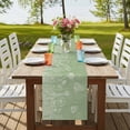 thumbnail image 4 of Table Runners 120 Inches Long Dress Scarves, Sage Green Wildflowers Farmhouse Coffee/Dining/Kitchen Table Runner for Living Room, Modern Floral Butterfly Plant 13x120 Inch, 4 of 9