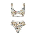 thumbnail image 4 of Rocae Dogs Funny Pets for Bikini Set for Women Two Piece Sexy High Swimsuits Split Crossover Bikini Medium, 4 of 9