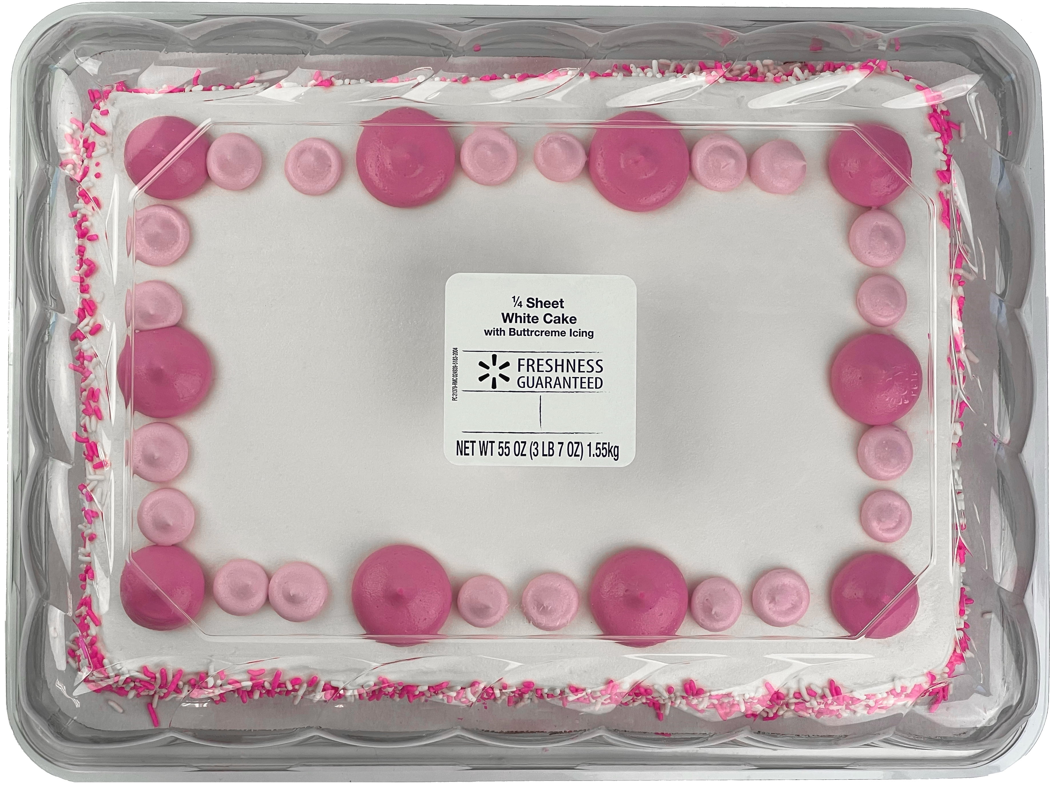 Freshness Guaranteed White Cake with Buttrcreme Frosting