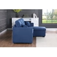 thumbnail image 2 of Navy Blue Tatum 2-Piece Sleeper Sofa Bed Upholstered Couch with Reversible Storage Chaise, 2 of 7