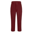 thumbnail image 5 of Honeeladyy Mens Corduroy Expandable Waist Classic Loose Straight Fit Flat Front Pant Hiking Gifts Wine XXL, 5 of 5