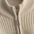thumbnail image 6 of Women's Sweater Dress Knit Dress Winter Midi Length Mock Neck with Zip Front Closure Chunky Thermal Wool Dress for Casual Outing Winter Holiday,White,One Size, 6 of 9