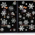 thumbnail image 2 of Snowflakes Wall Decal Silver Gold Christmas Window Clings Winter Theme Decorations Stickers Removable Vinyl Snowflake Decals for Living Room Bedroom Lobby of Preschool, 2 of 3