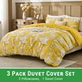 thumbnail image 3 of Gogreen 100% Cotton 3 Pieces Luxury Queen Duvet Cover Floral, Soft & Breathable Queen Bedding Sets, Pattern Queen Comfy Duvet Cover, with Zipper Closure, 3 of 10