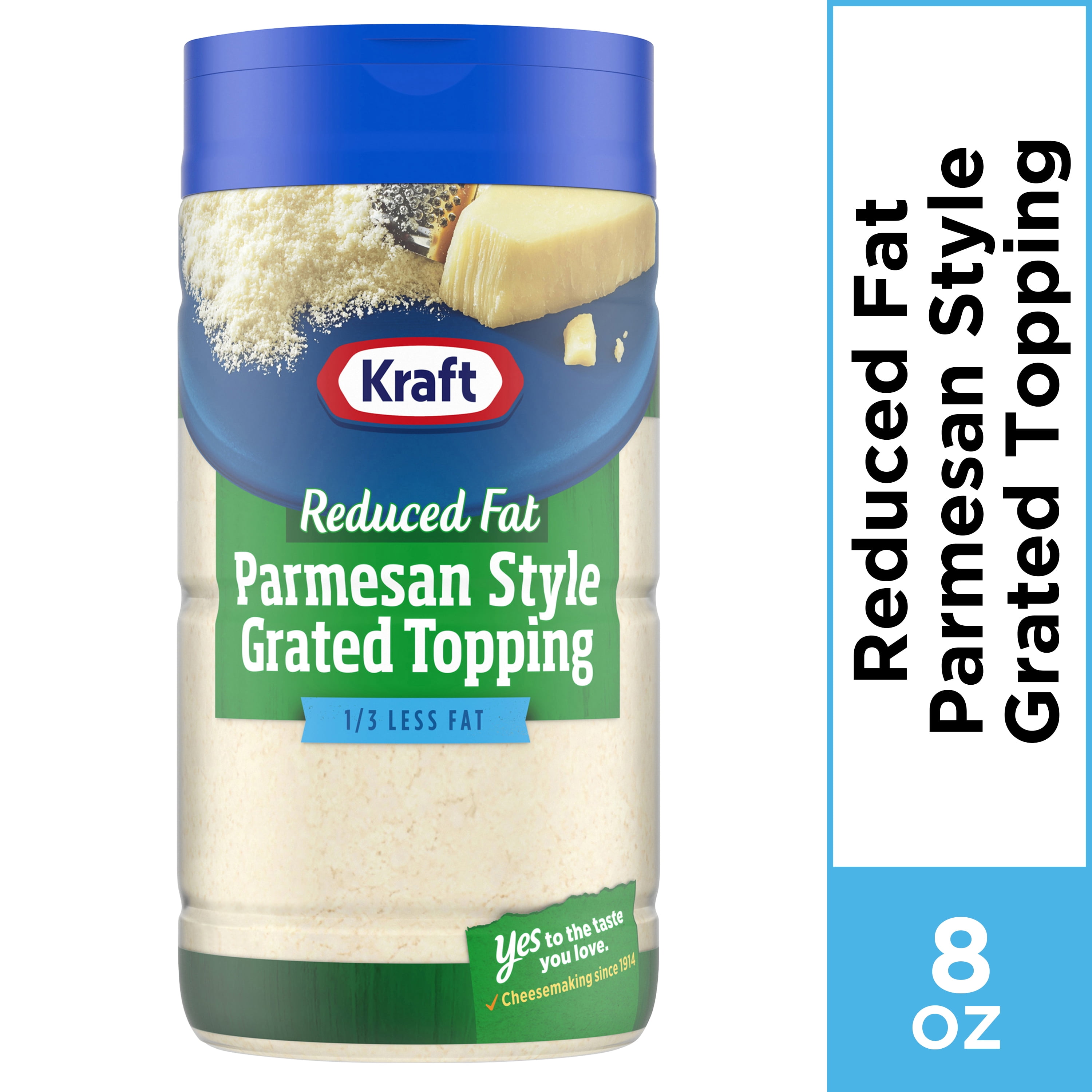 Kraft Reduced Fat Parmesan Style Grated Topping, 8 oz Jar