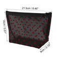 thumbnail image 3 of 1 Pc Bolsa de Cosméticos Triangular de Malla para Mujeres para Actividades al Aire Libre Viaje Negro Nylon Grande, 3 of 3