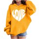 thumbnail image 1 of Sudadera con capucha y estampado de corazón de San Valentín, sudadera de manga larga para niños y niñas, chaqueta para niñas de talla mediana y grande., 1 of 7