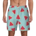 thumbnail image 2 of Picia Watermelon pattern Mens Swim Trunks with Compression Liner Stretch Beach Shorts Quick Dry with Zipper Pockets No-Chafing Board Shorts-XX-Large, 2 of 9