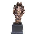 thumbnail image 2 of King Of The Jungle African Lion Pride Bust Bronze Electroplated Figurine Statue, 2 of 7