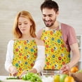 thumbnail image 3 of Fairy Princess Flower Pattern Apron-Garden Aprons for Women with Pockets-Cotton Linen Waterproof Kitchen Cooking Gardening Aprons Adjustable for Kitchen,Cooking,BBQ and Salon 33x27 Inch, 3 of 7