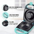 thumbnail image 2 of OVENTE Electric Waffle Bowl Maker for Breakfast with Non-Stick Coating Plates, Turquoise WMB2405BL, 2 of 7