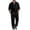 Black*, variant on RUTAYY Men's Outfits Casual Loose Fit Solid Color V-Neck Long Sleeve Shirt and Pants Daily Wear Breathable Holiday Chic Clothing Sets
