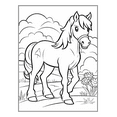thumbnail image 3 of 50 Pages Horse Coloring Book Gift for Adults Kids Men Women Kids Boys Girls Teens Cute Horse Animal Coloring Activity Sheets for Farmers, 3 of 7