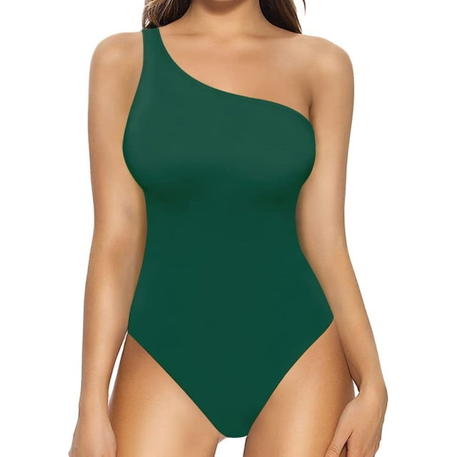 Xishao Body de manga larga sin mangas con un hombro descubierto, para mujer Xishao ropa