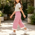 thumbnail image 5 of LvhaoGJOB Little Kids Girls T-Shirt and Pants Outfit Set - Elastic Waist, 5 of 6