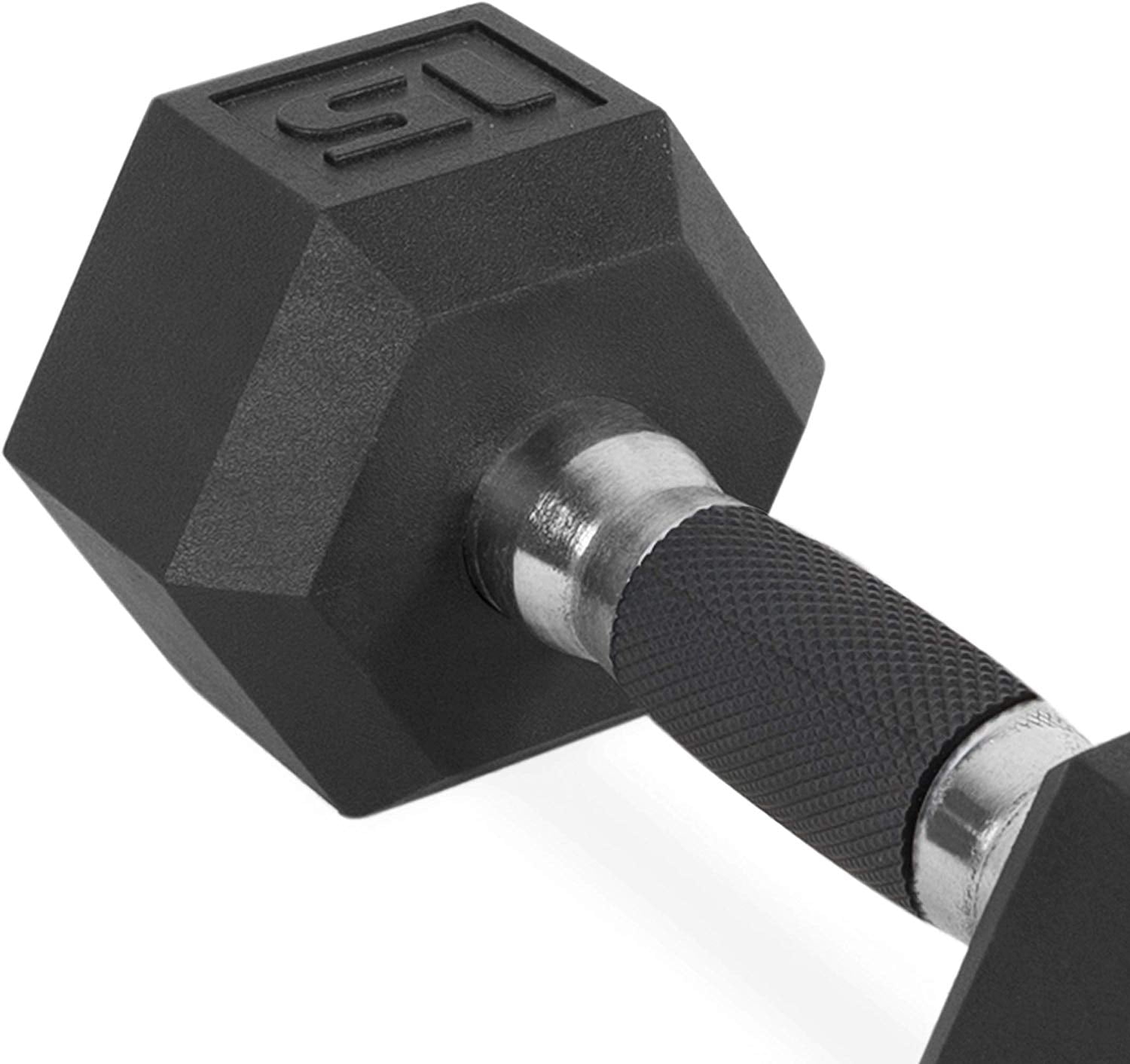 CAP Barbell SDPU Urethane Hex Dumbbell Set with Inlaid Ergonomic Handles - 5, 10, 15, 20, 25 lbs (5 pairs) - Odorless Dumbbells