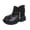 Black Boots, variant on YMUQEIGH Toddler Girls Boys Combat Ankle Boots Little Kid Waterproof Outdoor Chelsea Fall Booties Leather Comfort Shoes (Toddler/Little Kid)