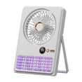 thumbnail image 3 of Ventilador de escritorio multifuncional de bajo ruido, 5 velocidades, portátil, refrigeración personal Enchufe, 3 of 8