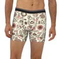 thumbnail image 2 of Xecao Squirrel In The Forest Print Boxer Briefs for Men's Stretch Moisture-Wicking Underwear, Mid-Rise Classics breathable fabric, 2 of 7