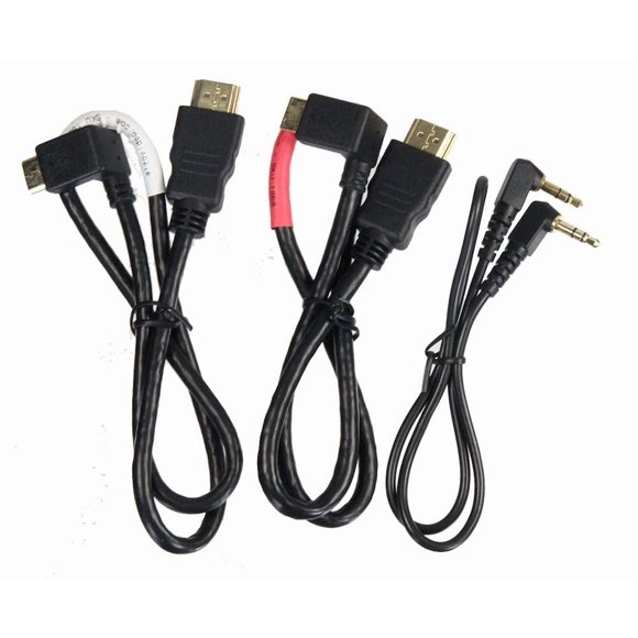 ALZO Universal Mini HDMI 2 and Audio Right Angle 3 Short Cord Cable Kit