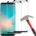 thumbnail image 1 of Paquete de 2 Protector de Pantalla de Vidrio Templado Entronix para Galaxy Note 9, Galaxy Note 8, 9H, Antiarañazos, Antiburbujas, Compatible con Fundas, 1 of 8