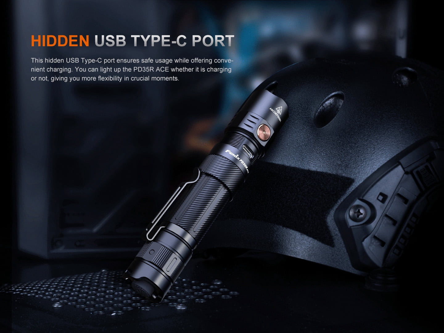 Fenix PD35R ACE 2000 Lumens Multi-Mode Rechargeable Tactical Flashlight + LumenTac Organizer