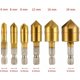 thumbnail image 3 of piezas de cortador de chaflán HSS de 90 grados, 5 ranuras, avellanador, cortador de agujeros de titanio, 3 of 5