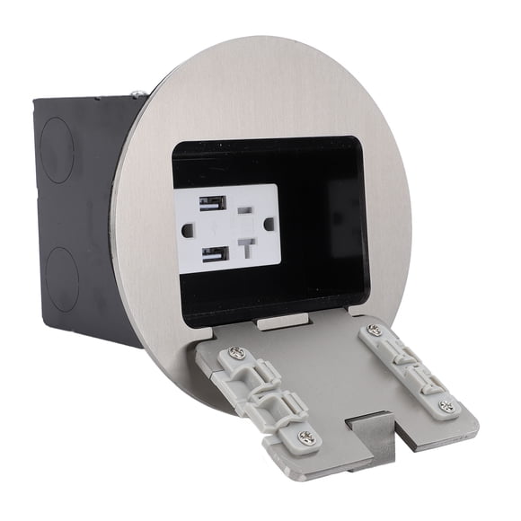 Floor Socket, Stainless Steel PC Recessed Floor Electrical Outlet for Hotel