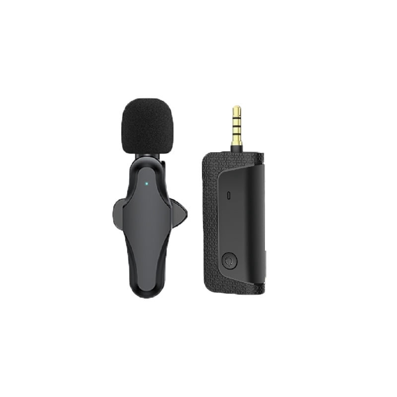 Wireless Lavalier Microphone with Smart Noise Cancellation, Clip-on Mic for Indoor Outdoor Live Stream Interview ASMR Mukbang Audio Recording, Plug & Play for iPhone Android Camera Vlog
