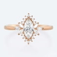 thumbnail image 5 of vylahjewellery Marquise Cut Diamond Wedding Ring Halo Moissanite Proposal Ring 14K Vermeil Yellow Gold Birthday Gift for Her Classic Engagement Anniversary Gift Ring, 5 of 8