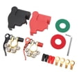 thumbnail image 4 of VOBOR, 2 Uds., Conector De Terminal De Batería De Coche Con 4 Terminales, Conector De Abrazadera De Remolque De Barco Negro Y Rojo Para Poste SAE O JIS Tipo A, 4 of 14