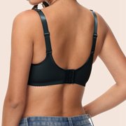 Bmisegm Women's Bra with Widened Shoulder Straps Thin Cup Sponge Solid Color Summer T Shirt Versatile Bra Bras for Women Black 34B