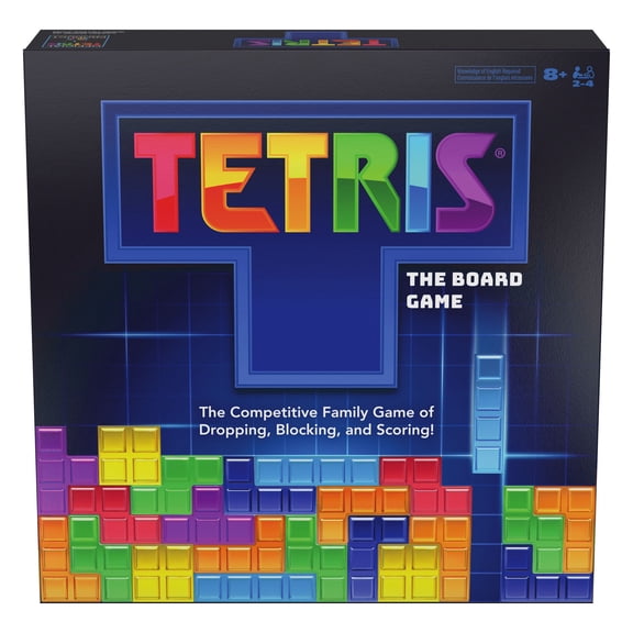 Spin Master Games, Tetris: The Board Game, Multiplayer Head-to-Head Challenge, 2-4 Players, for Ages 8 and up