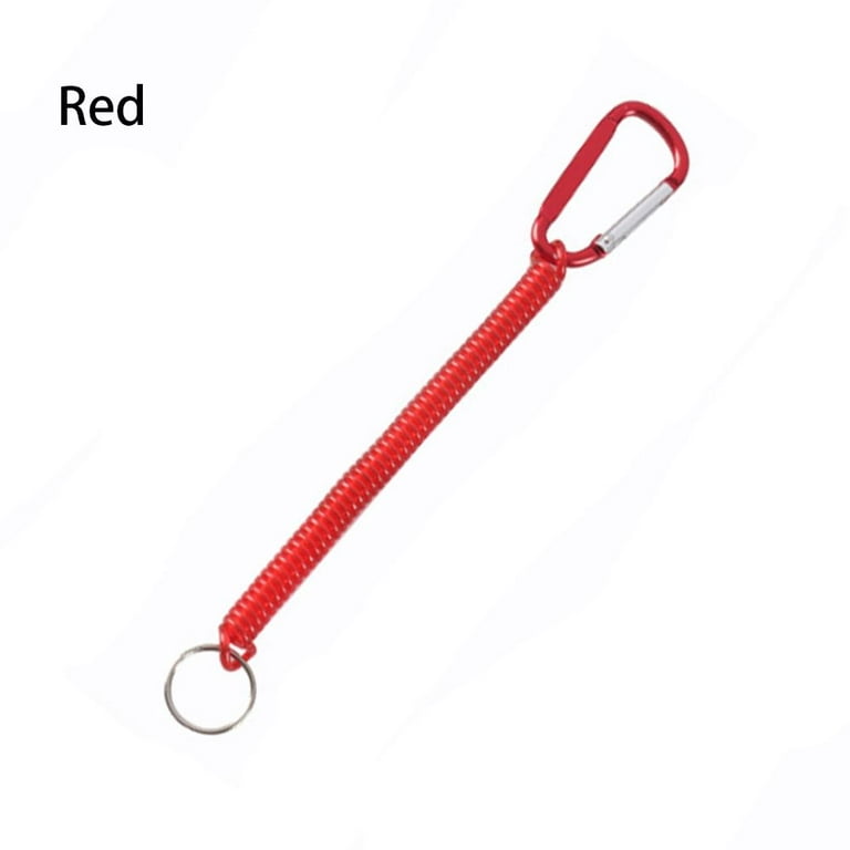 Portable Climbing Accessories Secure Lock Tackle Security Gear Tool Plastic  Retractable Tether Portable Fishing Lanyards Camping Carabiner Spring