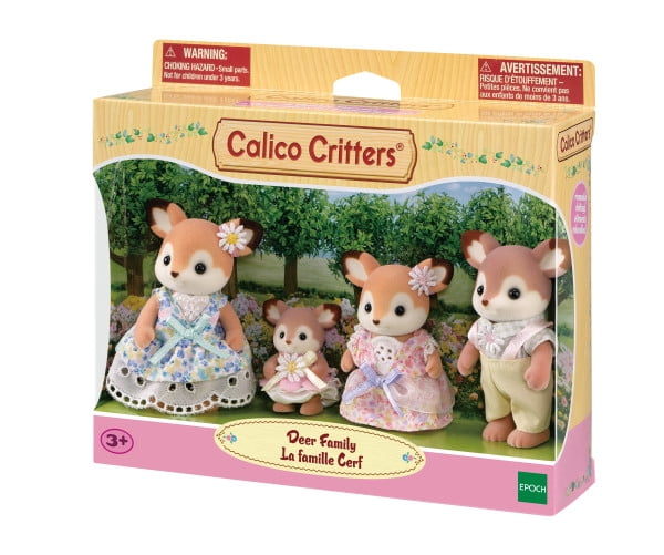 Calico Critters Deer Family, Set of 4 Collectible Doll Figures