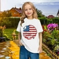 thumbnail image 5 of BRGZLK American Flag Patriotic T-Shirt For Toddler Kids 4Th Of July Letter Printed Shirt Boys Girls Cute Round Neck Soft Short Sleeve Cotton Tee White 7-8 Years, 5 of 6