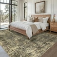 thumbnail image 3 of FairOnly 5'x7'Oriental Distressed Area Rug Machine Washable Non Slip Vintage Soft Indoor Floor Cover for Living Room Bedroom Office Study Room,Green, 3 of 7