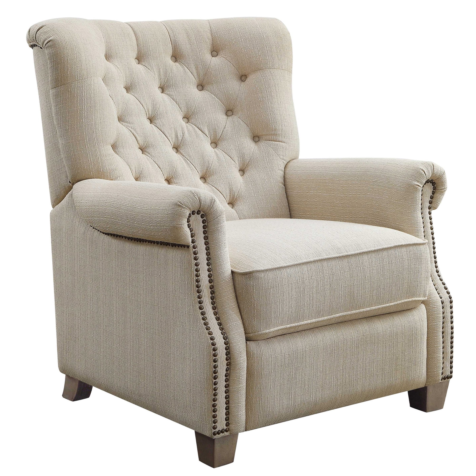 Better Homes and Garden Tufted Push Back Recliner, Beige
