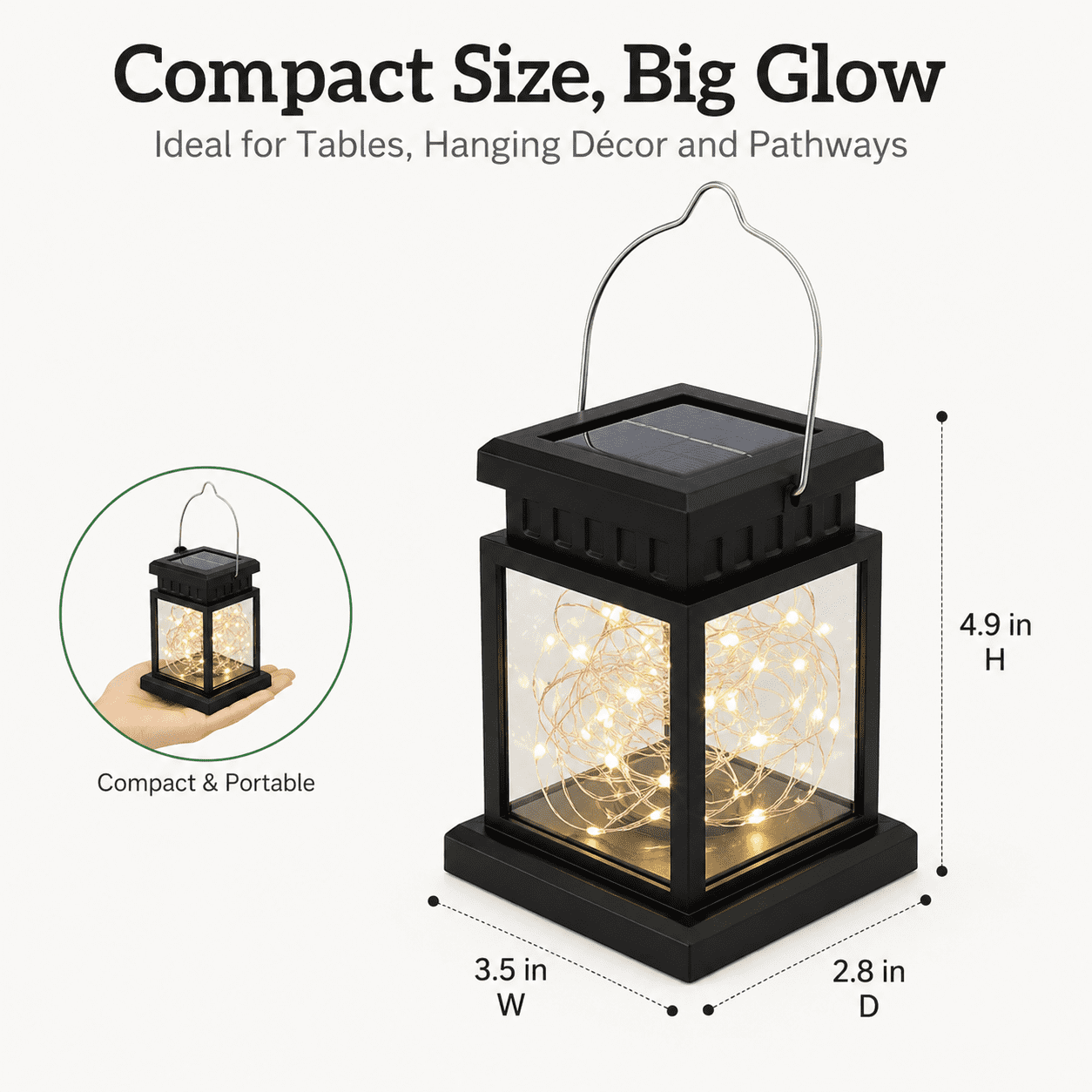 MEHOOM 4 Pack Outdoor Solar Lanterns Warm White, 40 LED Vintage Palace Hanging Decorative Garden Lights, Waterproof Solar Powered Lights for Patio, Yard, Balcony, Christmas Decorations Outdoor