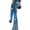 Light Blue, variant on High Waisted Bell Bottom Flared Jeans for Women, 70s Retro Flared Bootcut Denim with Flower Embroidered Details