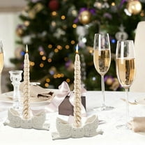 YIMWNYI Christmas Bow Ceramic Candle Holders, Unique Home Decor, Scented Candle Stand, Stylish Ornaments, Versatile Candle Holder for Living Room and Bedroom, Decorative Bowknot Design