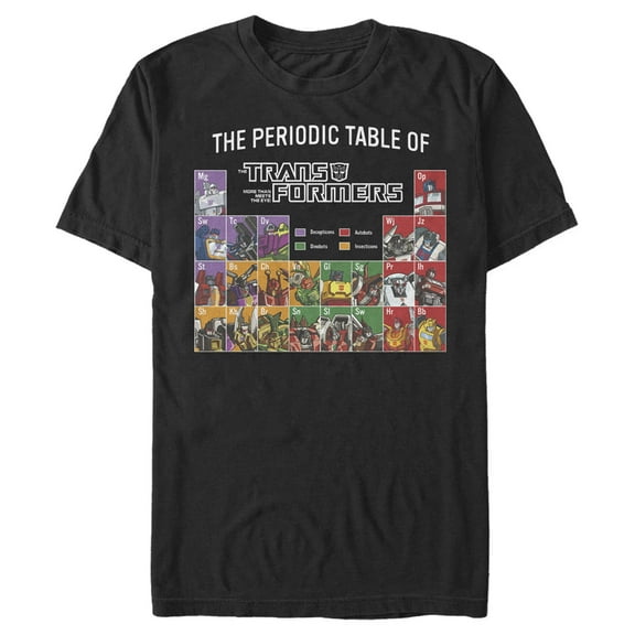 Men's Transformers Periodic Table of Transformers  T-Shirt