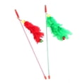 thumbnail image 4 of Cat Wand Toy Interactive Fake Feather Cat Teaser Stick Kitten Play Toy with Bell, 4 of 10