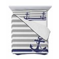 thumbnail image 7 of Anchor Gray Twin XL Size Down Alternative Comforter, Lightweight Comforter Quilt Bedding Set with Pillow Shams Modern Navy Blue White Striped Nautical All Seasons Bed Comforter Duvet Insert 68"x98", 7 of 7