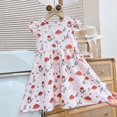 thumbnail image 2 of Ulanda Little Girls A-line Dress Cute Leopard Mermaid Pattern Ruffle Sundress Toddler Girl Casual Dresses for Party 2-7Y (Pink,2-3 Years), 2 of 9