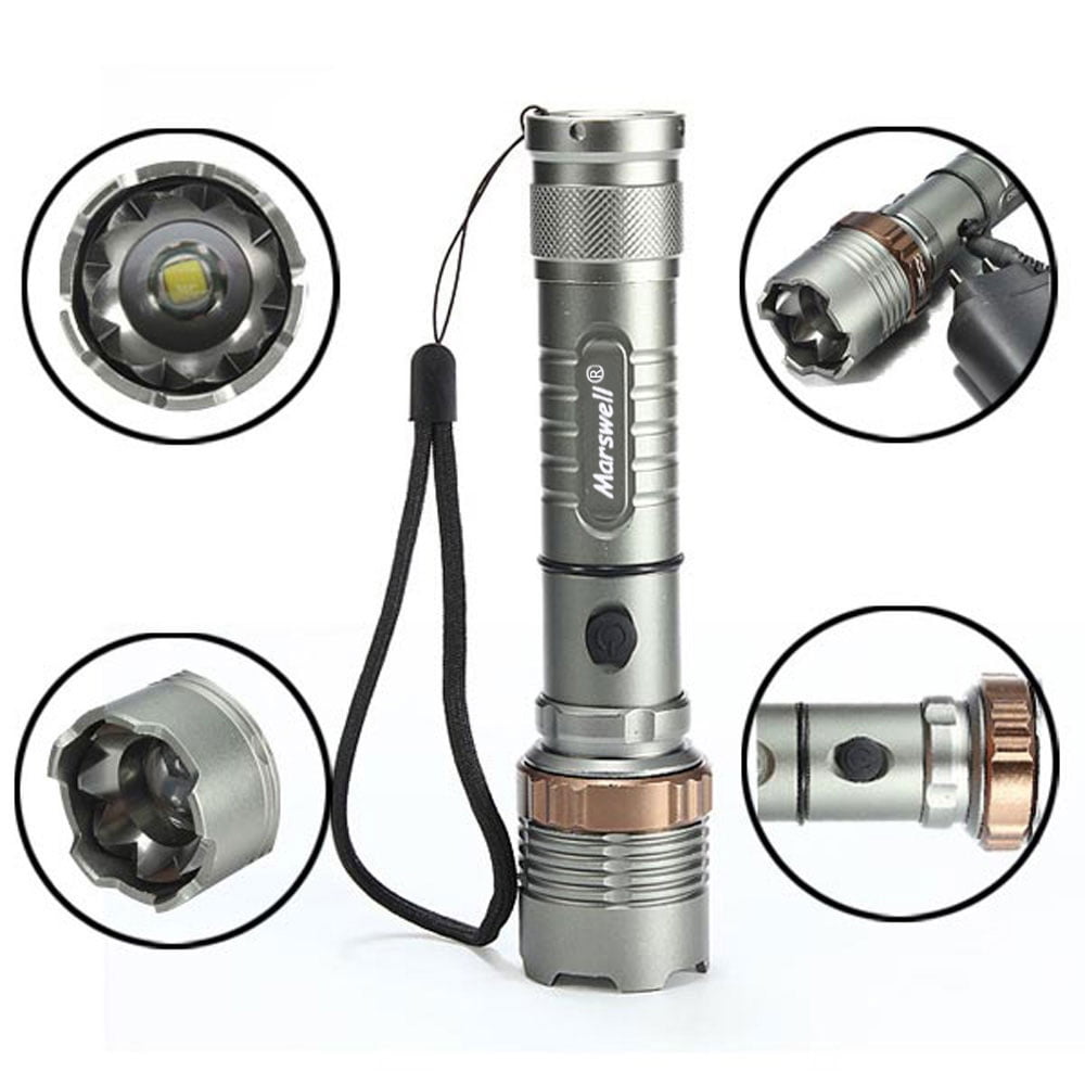 Kepooman Brightest LED Flashlight, 3-Mode Waterproof Rechargeable Flashlight with Variable Focus, High Lumen Flashlight Suit - Gray Kepooman Brightest LED Flashlight, 3-Mode Waterproof Rechargeable Flashlight with Variable Focus, High Lumen Flashlight Suit - Gray